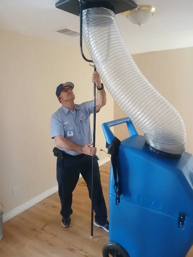 HVAC Installation technician using HEPA equipment in Verde Village